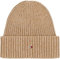 Tommy Hilfiger Herren Strickmütze Flag Twisted Yarn mit Umschlag, Beige (Safari Canvas), Einheitsgröße