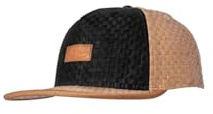 Dolly Noire Cappello con visiera modello Straw Snapback colore Nero Beige.