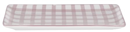 KASANOVA Piattino rettangolare quadretti lilla 25x12 cm Vichy