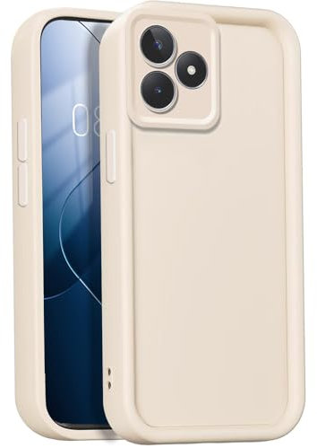 GOGME Funda para Realme C51 / Realme Note 50 / Realme C53, Funda Protectora Completa de Silicona TPU Suave, Carcasa Antipolvo Prueba de Choques - Blanco