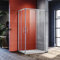 SONNI Cabine de douche d'angle - 100 x 80 cm - Verre de sécurité - Porte coulissante - Douche d'angle
