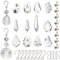 SOFPLATE 1 Box 12er Pack 12 Stile Kristall Kronleuchterprismen Klare Kristallprismen Hängende Kristalle Kronleuchter Kristallprismen Lampendekoration Glas Sonnenfänger Anhänger Für Weihnachtsbaum Heim