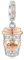 Alstiva Kaffeebecher Charm-Anhänger 925 Sterling Silber 5A Zirkonia Charm Anhänger Bead für Armband Pendant für Europäische Armbänder Halsketten Schmuck Geschenk für Frauen Freundin Damen