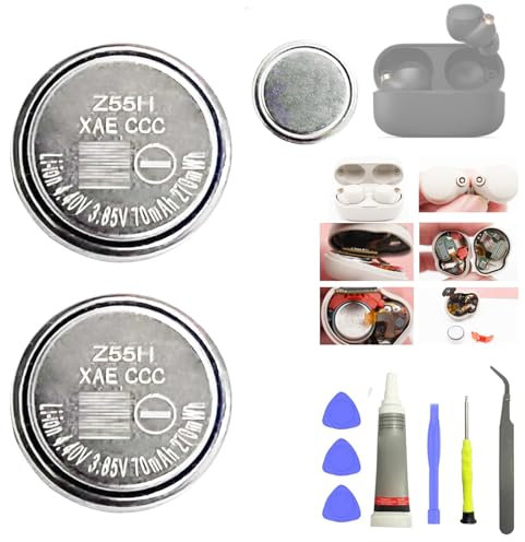 Aousavo Z55H Lot de 2 batteries de rechange Z55H compatibles avec WF-1000XM4 WF1000XM4 WF-SP900 Série de 2 casques Bluetooth Z55H CP1254