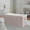 GC GAVENO CAVAILIA Ottoman Storage Box Chest With Lid | 38X38X38 Cm Pink Ottoman Blanket Box Seat | Foldable Storage Bench Footstool Toy Box For Living Room Hallway (Rose Pink, Large)