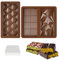 RYAN 2 Pièces Moule tablette Chocolat Moule Diamant Tablette Livré avec 1 Pinceau Anti-Adhésifs en Silicone pour Faire du Chocolat Fondant Gelée