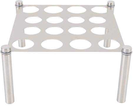 Chess Set, 16 Holes Chess Piece Stand with 4 Legs, Square Metal Stand for Silicone International Chess Models