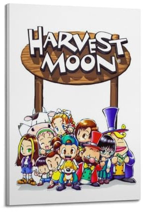 DGYKJTYDW Poster Harvest Moon, Videospiel-Poster, dekorative Malerei, Leinwand, Wandposter und Kunstdruck, moderne Familienschlafzimmer-Dekoration, Poster, 60 x 90 cm