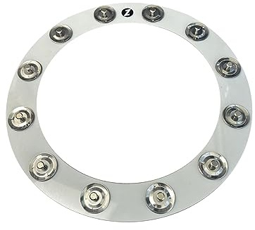 Cymbals Ching Rings 12 Single Row Bells Bass Drum Tamburin for 35.6 cm Drum