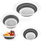3 Piezas Colador Plegable, Colador de Cocina, Coladores de Plástico Plegables, Escurridor Plegable con Mango, Escurridor Pasta Verduras Pasta Escurrir Frutas Alimentos, Accesorios de Cocina