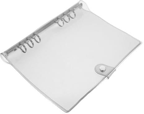 Angoily Bindemittelschale Softcover-Ordner nachfüllbare Lose -Blatt -Bindemittel Abdeckung Plastik-Losblattseiten Hefter mit losen Blättern nachfüllbare Loseblatt-Planerhülle Eisen Schwarz