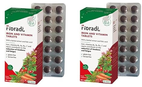 SalusFloralIron Lot de 84 comprimés végétaliens, sans gluten, sous blister, 2 paquets de 426,7 cm au total