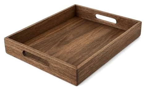 Lap Tray with Carry Handles Serving Laptray Wood Elegant Rustic Brown Living Room Garden Home, Gift for Men Women Bed Breakfast | Ideal for Work Study Drawing Snacks Lunch Dinner Tea & Coffee Serving