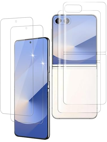 ICESPRING für Panzerglas für Samsung Galaxy Z Flip 6 Schutzfolie, 2 Stück Weich TPU Kratzfest Panzerfolie für Samsung Z Flip 6 Folie, Schutzglas für Galaxy Z Flip 6 Panzer Schutz Glas