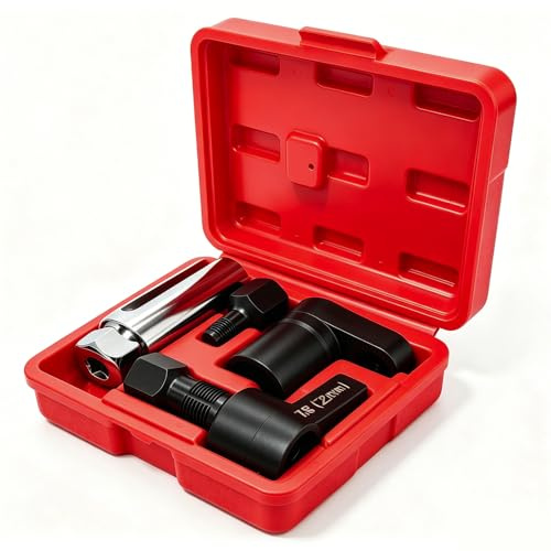 5 Stuck Lambdasonde Schlüssel Nüsse Set, Lambdasonde Werkzeug und Gewindereparatur Satz, Professionelles Autoreparatur-Werkzeug Set