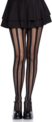 Leg Avenue womens Alt Fashion Patterned Tights for Women Stripes One Size