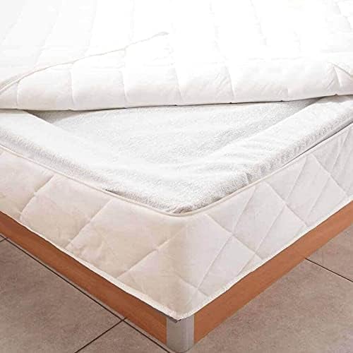Bella Luna Milbenschutzbezug für Wasserbetten und Matratzen 180-200 cm. x 200-220 cm. - Stretch Topliner / Cupliner mit 35 cm. seitlicher Steghöhe. Staubschutzauflage / Schmutzauflage / Allergiker Matratzenbezug / Encasing