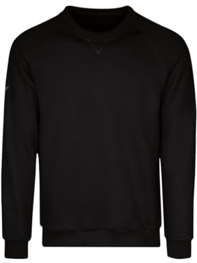 Trigema Herren Raglan-Sweatshirt mit angerauter Innenseite Schwarz S