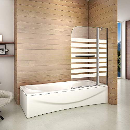 120x140cm Duschabtrennung Badewanne 2 tlg. Faltwand Duschwand Rechts(B2B-HE12-S-R)