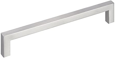 SOTECH 10 Stück Möbelgriffe E8 BA 160 mm Edelstahl SS201 gebürstet, Schranktürgriffe Küchengriffe für Küche Bad und mehr