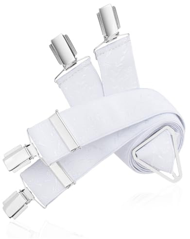 LINDENMANN Hosenträger Herren X-Form, Größe/Size:110, Farbe/Color:weiss
