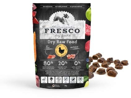 FRESCO Dog Complete Plus Trockenbarf Huhn 1kg | natürliches Trockenfutter für Hunde aus frischem Fleisch, Obst und Gemüse | 100% frische Zutaten | ohne künstliche Zusätze