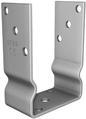 Pollmann®Baubeschläge Pfostenträger 121 mm mit Balkenauflage, Edelstahl