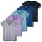 5er-Pack: Damen Kurzarm V-Ausschnitt Activewear T-Shirt Dry-Fit Feuchtigkeitstransport Yoga Top (erhältlich in Plus), Set 1, XX-Large