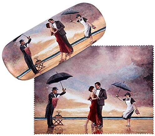 VON LILIENFELD Brillenetui Theo Michael: Hommage to the Singing Butler Kunst Motiv Etui Brille Mikrofaser Brillenputztuch Brillenbox Stabiles Hardcase Set mit Stoff bezogen