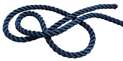 Marine Rope, Polyester 3-Strand Navy Rope Sold By The Metre, Boat Rope, Mooring Rope (15, 10mm)