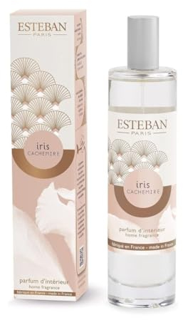Esteban - Raumduft Sprühflakon 75 ml - Duft Iris Cachemire - Lang anhaltender Duft - Recycelbare Glasflasche