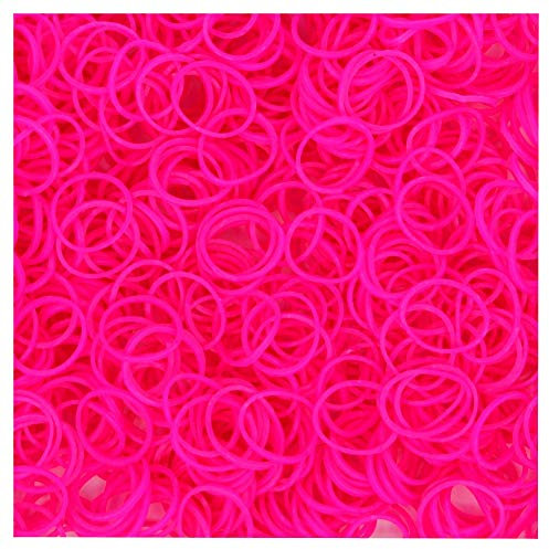 Lily Collection 200 Loom Bands Bänder Gummibänder 5500 Starter Set Anhänger Charms Perlen DIY (200 x Pink)