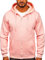 BOLF Homme Sweat-Shirt a Capuche avec Fermeture Eclair Hoodie Sweat Zippe Manches Longues Temps Libre Sport Fitness Outdoor Basic Casual Style 2008 Rose Ciel L [1A1]