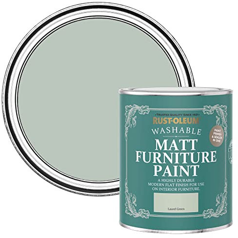 Rust-Oleum Green Furniture Paint in Matt Finish - Laurel Green 750ml