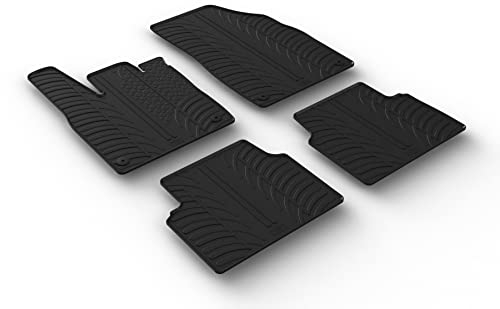 AROBA GL0656 Design Gummi Fußmatten kompatibel mit VW ID.3 ab BJ. 09.2020> erhöhter Rand 4 TLG Farbe Schwarz Gummimatten Automatten passgenau