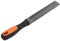Lima de Borde de Pluma, Dientes Finos, 6 Pulgadas, Dura, Plana, con Rodamiento T12, Limas Cónicas de Acero en Forma de Pluma con Mango de TPR para Carpintería para Tijeras de Cuero