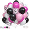 Pink Balloons Set - 60 Pack, Rose & Red Hot Pink, White Latex Balloons with Confetti, Perfect for Girls' Mouse Theme Birthday Parties, Baby & Bridal Showers
