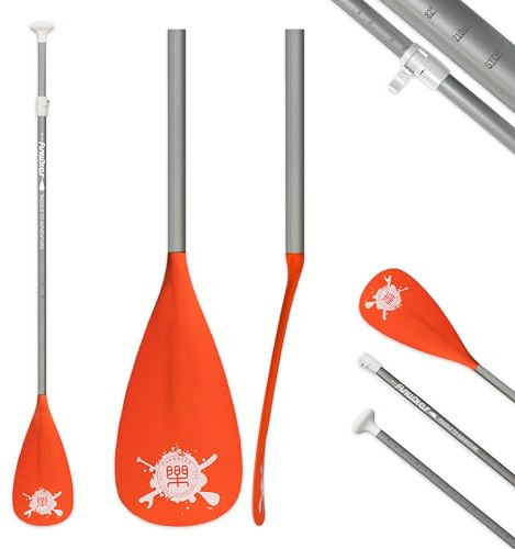 FunWater SUP Paddel – 3 Stück verstellbares Stand Up Paddle Board Paddel – leichtes & schwimmendes Paddelbrett Ruder – langlebig und verstaubar, verstärkte Nylonklingen – effizienter Hub