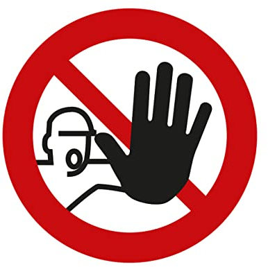 Prolac – 10 Stück Hinweisschild „Zutritt für Unbefugte verboten“ – Privatgrundstück Schilder – Betreten Verboten Schild – Schutz für Außen-und Innenbereich – Schilder Privatgrundstück – Ø 10cm