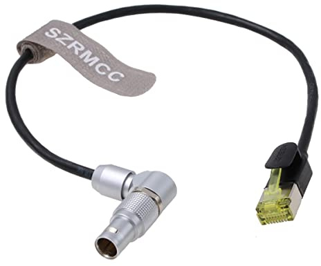 SZRMCC Ethernet-Kabel für ARRI Alexa Mini XT SXT Kamera, drehbar, flexibel, rechtwinklig, 10-polig auf RJ45