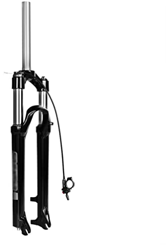 HSQMA MTB Fork 26/27.5/29 Inch Mountain Bike Fork Oil Suspension Travel 100mm 1-1/8 Straight Bicycle Front Fork Remote Lockout QR 9mm (Color : Black, Size : 27.5inch)