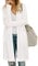OUGES Women Summer Cardigan White Sweaters with Pockets Long Sleeve Lightweight Ladies Cardigan(White,M)
