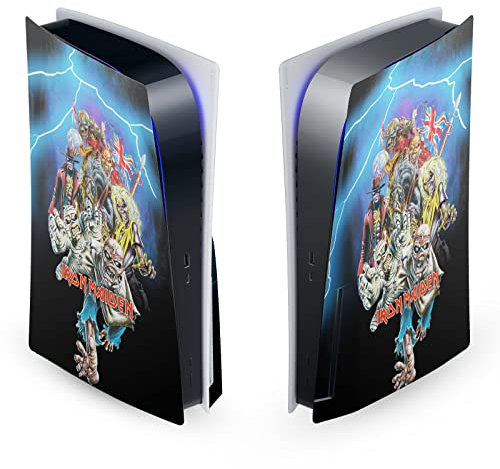 Head Case Designs Officially Licensed Iron Maiden Best Of Beast Graphic Art Vinyl Faceplate Sticker Gaming Skin Decal Cover Compatible With Sony PlayStation 5 PS5 Disc Edition Console