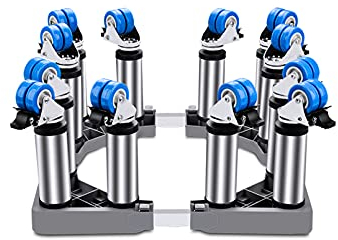 BOHHO Carrello per Lavatrice Basi Mobili Regolabile da Lunghezza/Larghezza 41-65cm Lavastoviglie Stand Base Regolabile per Asciugatrice, Fornelli, Frigoriferi (12Wheels,30cm)