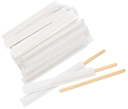 ECO GREVOL 500 Paletinas Cafe Envasadas Individualmente - 11 cm - 100% HIGIENICOS - Cucharillas Cafe - Palitos Café Desechables - Removedor Termo Cafe - Cuchara Camping - Cucharas Desechables