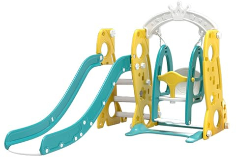 Toboggan et balançoire pour bébé Toboggan autoportant pour Enfant Centre d'activités pour Aire de Jeux Ensemble de Jeux intérieur extérieur Toboggan Long Equipement de Jeux (Rocket)
