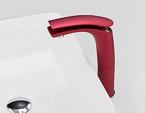 Küchenarmaturen, Markendesign, Badezimmer-Waschtischarmatur, Rote Heiß- Und Kaltwasser-Mischbatterie, Badarmatur, Einhebelmischer, Kunst-Waschtischarmatur Anti-Leck