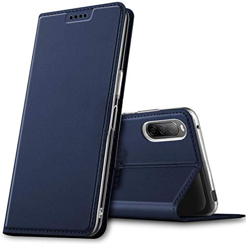 Verco Handyhülle für Sony Xperia 10 V (2023), Premium Handy Flip Cover für Sony Xperia 10 V Hülle [integr. Magnet] Book Case PU Leder Tasche, Blau