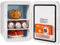 VEVOR Mini Kühlschrank 10 L / 12 Dosen, 2 in 1 Kleiner Kühlschrank Kühl- und Heizfunktion, Minibar Kühlschrank Getränkekühlschrank 9 V DC / 220 V AC Minikühlschrank für Büros und Schlafsäle, Weiß