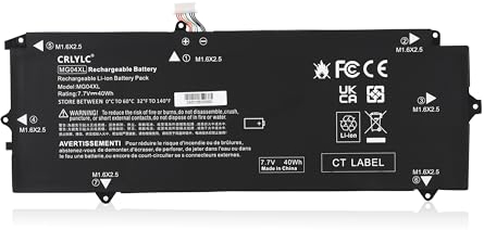 CRLYLC 40Wh MG04XL Batteria per laptop HP Elite X2 1012 G1 Detachable 2-in-1 Business Tablet M5-6Y54 M5-6Y57 M7-6Y75 M3-6Y30 L5H20EA L5H11EA L5H12EA L5H15EA HSTNN-DB7F/I72C 812060-2C1 812205-001